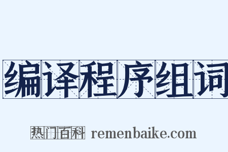 编译程序组词是什么意思的图片